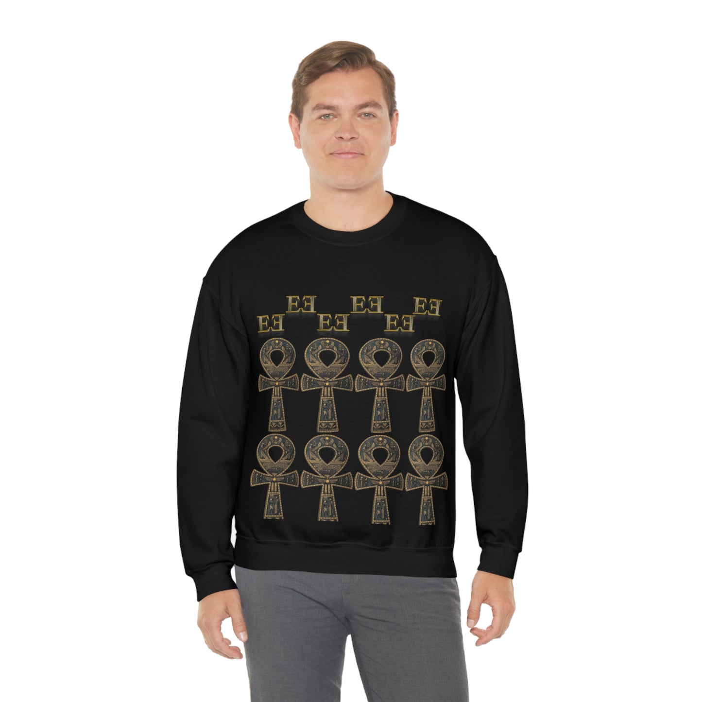 Stylish Greek Art Design-Inspired Black Sweatshirt: Elevate Your Wardrobe!