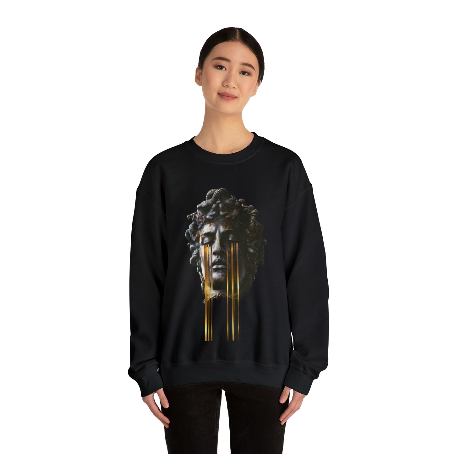 Stylish Greek Art Design-Inspired Black Sweatshirt: Elevate Your Wardrobe!