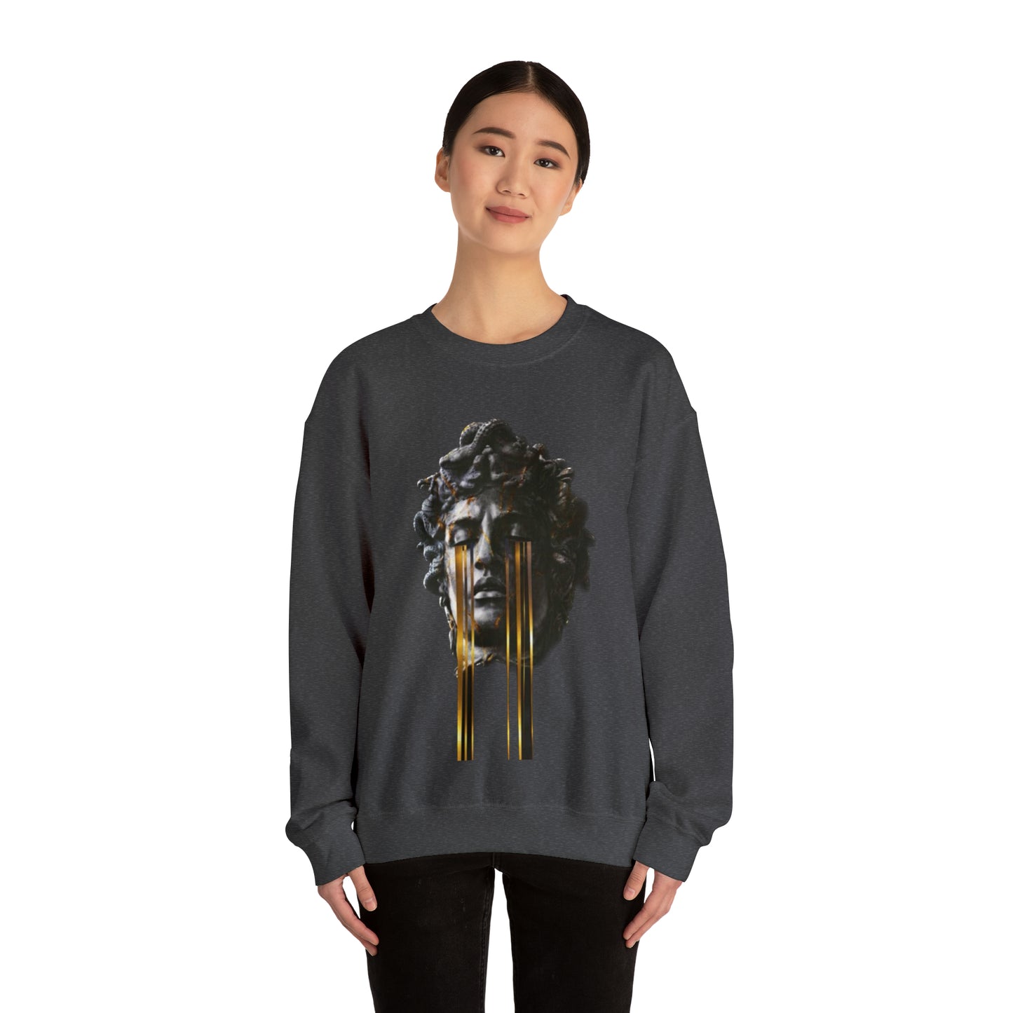 Stylish Greek Art Design-Inspired Black Sweatshirt: Elevate Your Wardrobe!