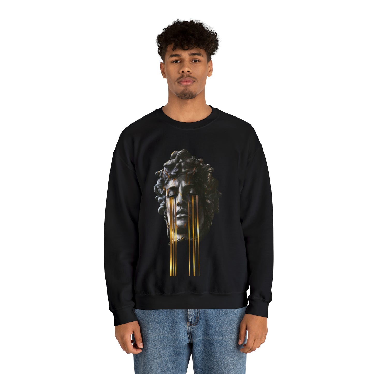 Stylish Greek Art Design-Inspired Black Sweatshirt: Elevate Your Wardrobe!